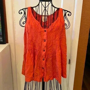 ANTHROPOLOGIE MAEVE ORANGE SAONA TANK-Sz 6